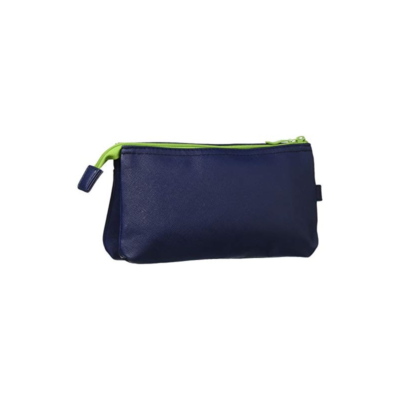 mobus MOG-4P-61 Pencil Case, 4 Pockets, Navy/Green