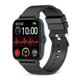 EGQINR Smart Watches for Men Women, 1.7" HD Touch Screen Activity Fitness Tracker with Health Monitor and Sleep, IP67 Waterproof Smartwatch with Bluetooth Call for Android iOS