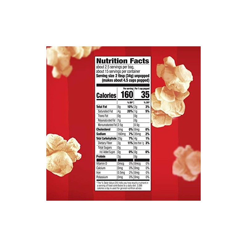 Orville Redenbacher Kettle Corn Microwave Popcorn Pack of 6 Sweet