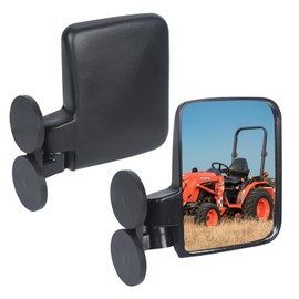 Lifronkit Tractor Mirror, Stainless Steel Rearview and Side Mirror for Tractors, Forklifts, Trucks, Boats, Fit for John Deere, Kubota and more, Convex Mirror with U-Bracket, Screw Fixed, no Vibration