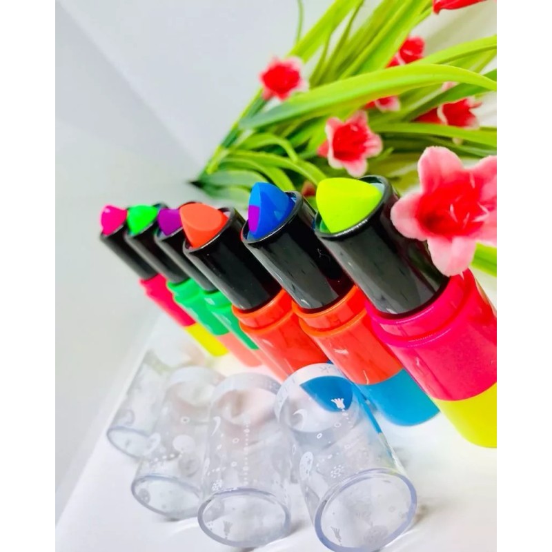 Ultramo Set De 6 Labiales Neón Para Labios Lipstick Fiesta