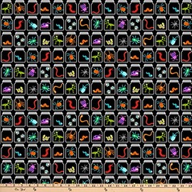 Studio E I'm Buggin' Out Bugs in A Jar Black with Glow Black, Fabric by The Yard