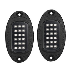 2 Pods Alloy RGB Chasing LED Rock Lights Used to Replace The Damaged Light, Support for 4pods, 6pods, 8pods, 10pods, 12pods Metal Chasing Underglow Lighting Kits