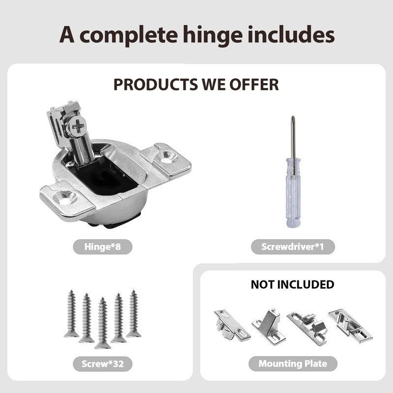 Replacement for Blum 110 Cabinet Hinges in Compact 33 Hinge,
