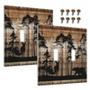 WMHUSU Decorative Light Switch Plate Covers Abstract Bear Deer Forest