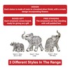 benerini Elephant With Baby Brushed Silver Elephant Ornaments For The
