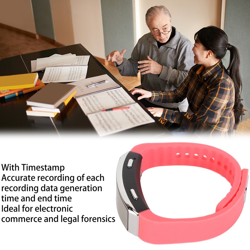 Recorder Watch HD Noise Reduction Voice Activated Music Player Sound