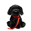 Teddys Rothenburg Cuddly Toy Labrador + Leash Sitting Black 28