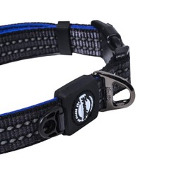 Franklin Sports Nylon Dog Collar – Reflective – Franklin Pet Supply Co™ – Comfort Fit – Neoprene – Adjustable – Medium – Purple