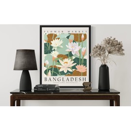 Brasil, Cattleya Labiata - Póster de impresión artística, arte de pared del mercado de flores, decoración floral para recámara, cocina, baño, decoración de sala de estar, 52 (Brasil, Cattleya Labiata