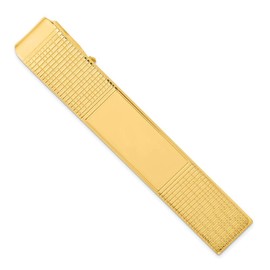 Sonia Jewels Gold Plated Patterned Tie Bar 2" (Width = 9mm)