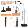 30X/10X Floor Magnifying Glass with Light and Stand, 45 LED