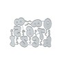 Lovley Birthday Numbers Balloons Letter Metal Die Cuts,Flower Branch Leaf