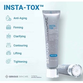 Serious Skincare INSTA-TOX Instant Wrinkle Smoothing Serum - Improves appearance of Fine Lines & Wrinkles - Temporary Skin Tightener - Instant Line Filler - Two .75 Fl Oz Tubes (2Pack)