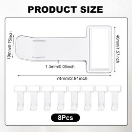 JRJRN 8 Stck Parkscheinhalter Clips, Selbstklebend Tickets Clip, Parkscheinhalter fr Die Windschutzscheibe Des Autos, Transparent Auto Windschutzscheibe Ticket Halter fr Autos Wohnwagen Lastkraftwagen
