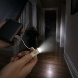 7-Pack USB-C Mini LED Flashlights, 210–230 Lumens Plug-In Emergency Lights
