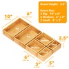 SpaceAid 6 Pcs Bamboo Drawer Organizer Storage Box Set, Multi-Use