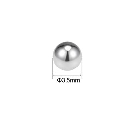 sourcing map Bearing Balls G200 Precision Balls 2 mm 5 mm 304 Stainless Steel 3.5 mm (Pack of 100)
