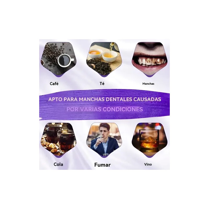 Pasta De Dientes Morada Para Blanquear Los Dientes 30ml