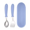 2-Piece Baby Tableware Set, Stainless Steel, Portable Baby Spoon and