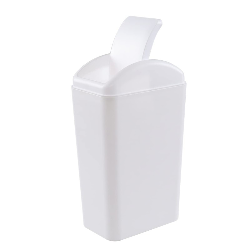 Joyeen 14 Liter Plastic Swing Lid Trash Can, Small Wate