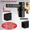 Adjustable Trailer Hitch, 2 Inch Receiver Hitch, 6 Inch Drop
