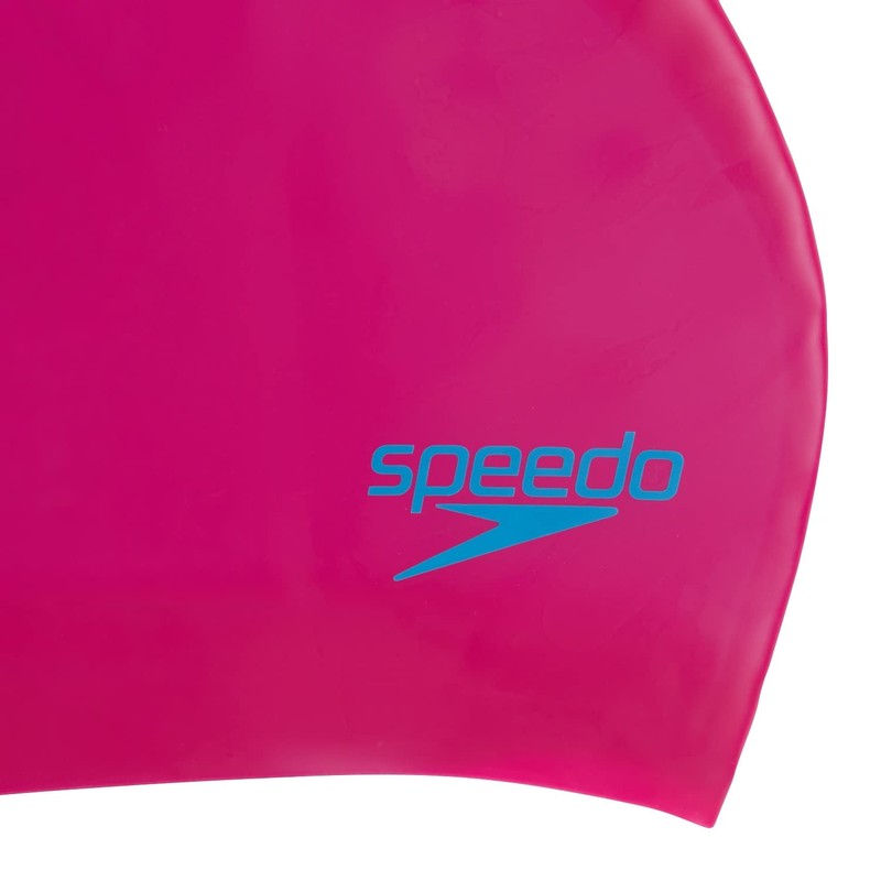 Speedo Kid's Long Hair Swimming Cap, Pink/Blue, One Size