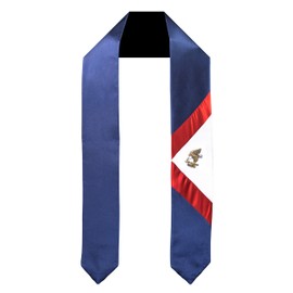 Vision Wear American Samoa Flag Graduation Sash/Stole International Study Abroad Adult