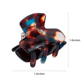 Baluue Vintage Acetate Hair Clip Set 3pcs Small Floral Design Hair Claw Clips for Women Strong Hold and Ponytails