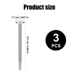 3pcs WB01X10180 Microwave Mounting Bolts, White Nickel Microwave Installation Flat Bolts for GE Microwave Microwave Mounting Bolts Kit