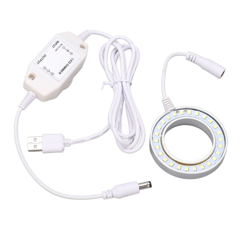 LED Ring Light Adjustable for Stereo Microscope Industrial Camera Imaging