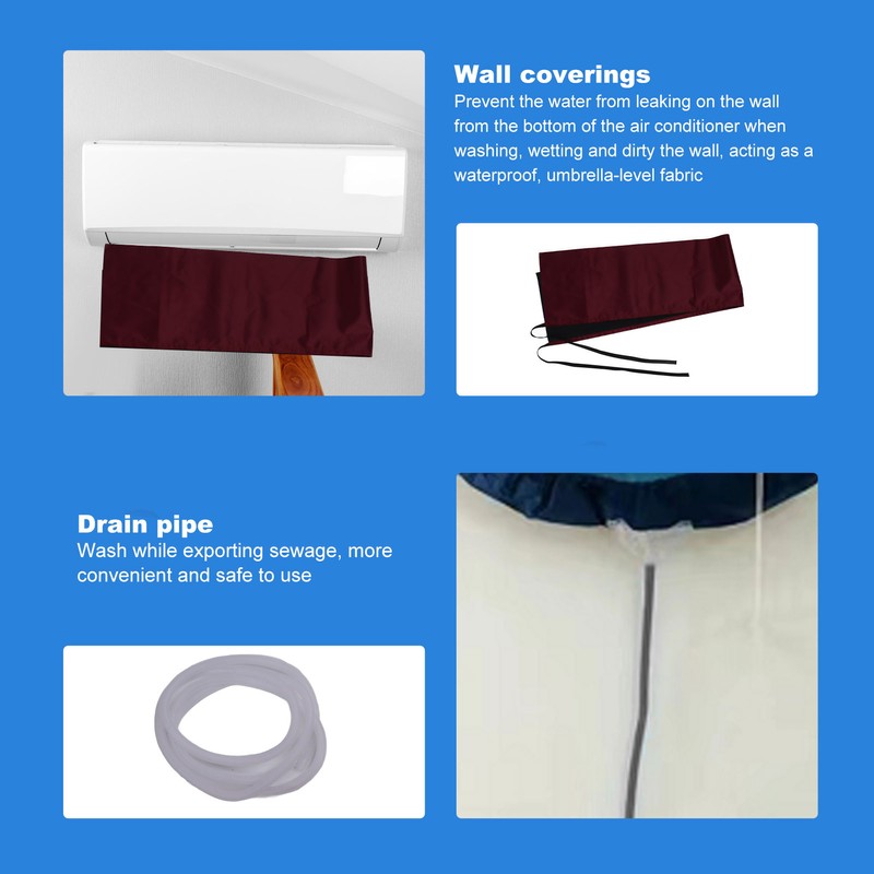 Air Conditioner Cleaning Cover Kit Wall Mounted Air Conditioner Waterproof