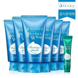Senka 6 Senka Perfect Whip 120g + Calming Cica 15g / 센카 퍼펙트휩 120g 6개 + 카밍 시카 15g