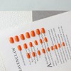 SXVME Orange Press on Nails Medium Square, Natural Acrylic Glue