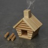 Kikkerland Miniature Log Cabin Little Cabin Wood Incense Burner