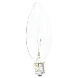 Westinghouse 0368200, 25 Watt, 130 Volt Clear Incand B9.5 Light Bulb, 2500 Hour 170 Lumen
