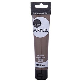 Daler-Rowney Simply Acrylic Paint, Plastic Tube, 2.54oz - 75 ml, Raw Umber