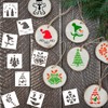 80 Pcs Christmas Stencils for Painting on Wood, Reusable Merry