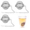 3PCS Tea Strainer Ball,Mesh Snap Ball Tea Strainer with Chain