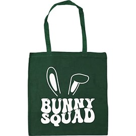 Hippowarehouse bunny squad Tote Shopping Gym Beach Bag 42cm x38cm, 10 litres