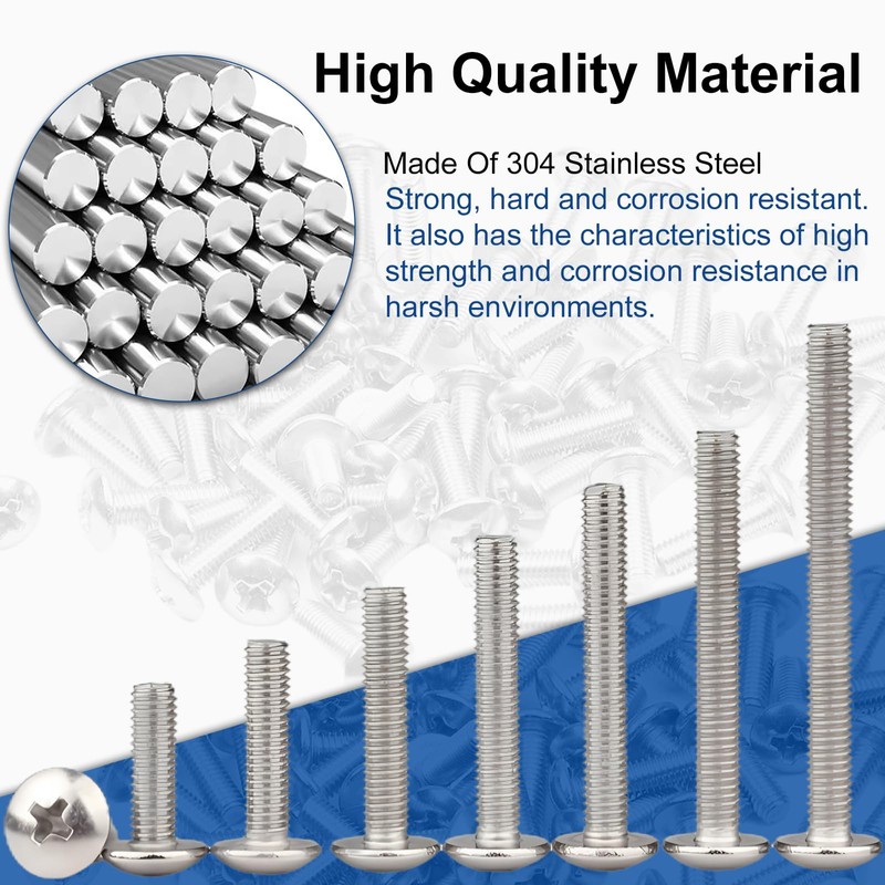 MroMax M3 x 40mm Machine Screws Phillips Round Head Screw