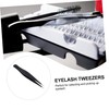 Healeved 6pcs Stainless Steel Eyelash Tweezers for Makeup Eyelash Extension