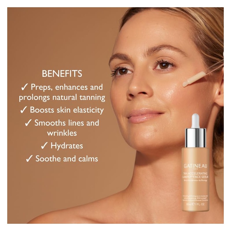 Gatineau - Tan Accelerating Lumipep Face Serum (30ml), Enhance Natural