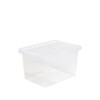 1x 24L Litre Crystal Clear Plastic Storage Box With Lid