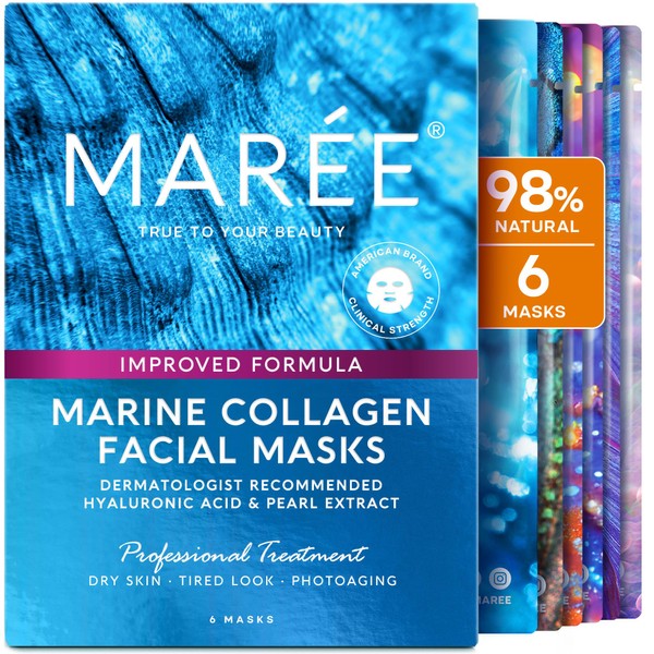 MAREE Collagen Facial Mask with Hyaluronic Acid - Hydrating Face