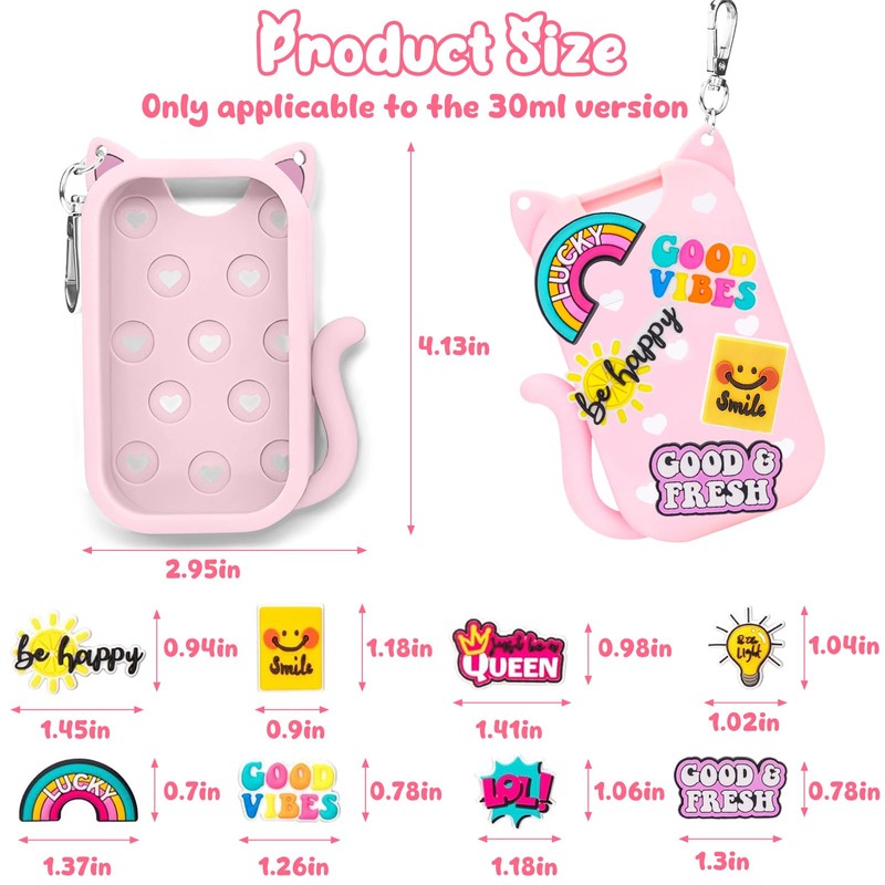 HESUSLA Cat Silicone Case for Touchland Hand Sanitizer Spray with