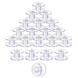 BTtime Household Sewing Machine Bobbin, 20 Pieces, Plastic, 11.5 mm, Transparent Color, Sewing Tools, DIY, Brother, Janome, JUKI, Singer General Purpose