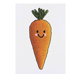 'Happy Carrot' Temporary Tattoo - Water Resistant, Skin-Safe, Non-Toxic Transfer (TO00084121)