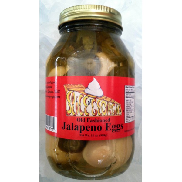 Amish Wedding All Natural Pickled Jalapeno Eggs, 32 oz jar