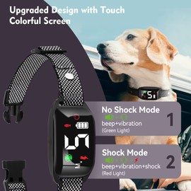 BXQ Anti Bark Training Collar - Beep Vibration Shock Free Option, Rechargeable with 5 Sensitivity Levels, Suitable for Small to Large Dogs